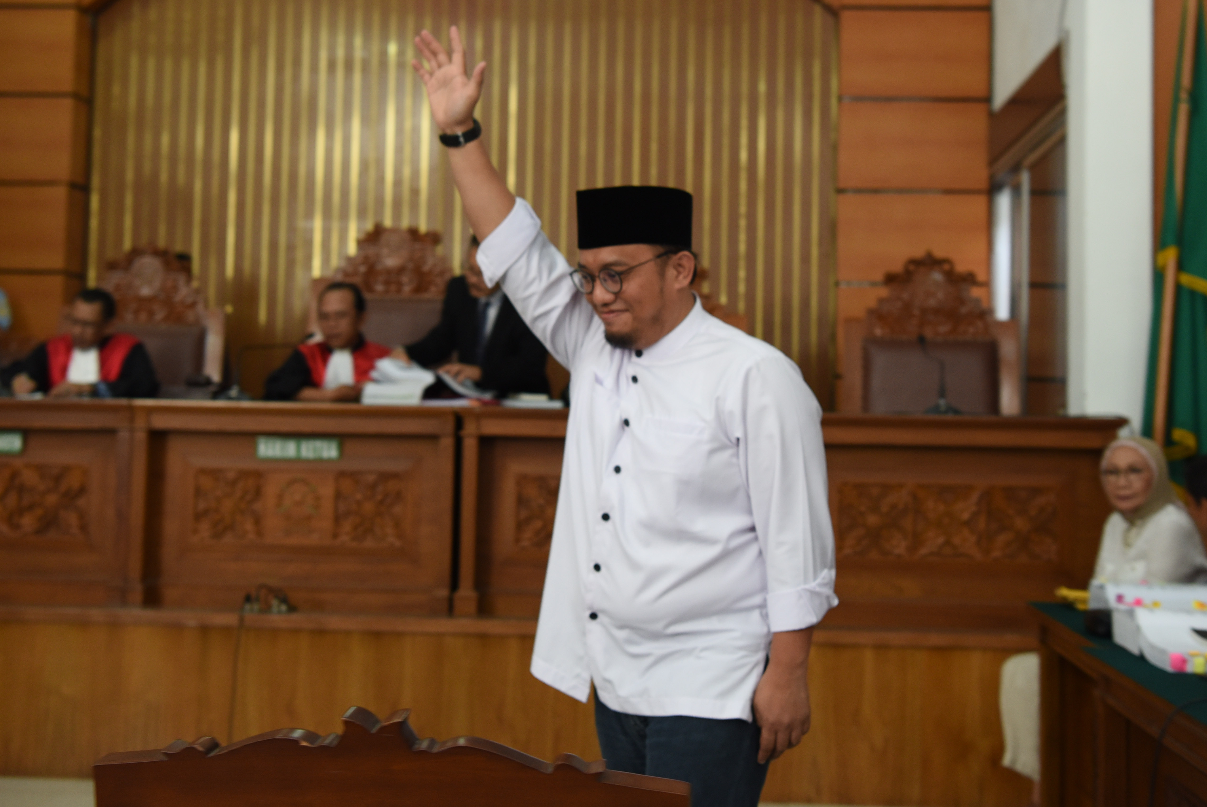  Koordinator Juru Bicara Badan Pemenangan Nasional (BPN) Prabowo-Sandiaga, Dahnil Anzar, di persidangan Ratna Sarumpaet
