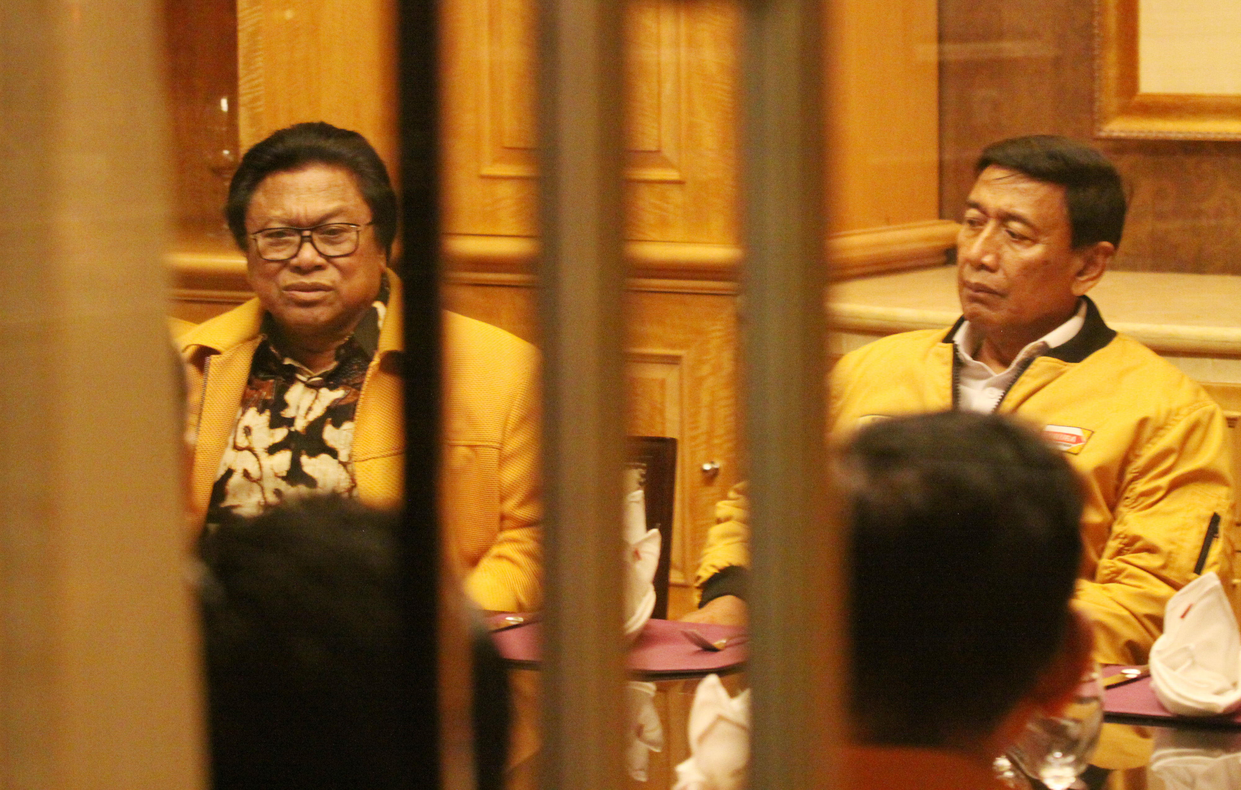 Ketua Umum Partai Hanura Oesman Sapta Odang dan Ketua Dewan Pembina di Partai Hanura Wiranto. 