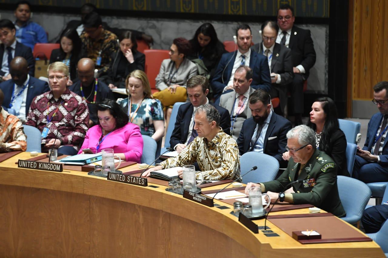 Suasana pertemuan di DK PBB