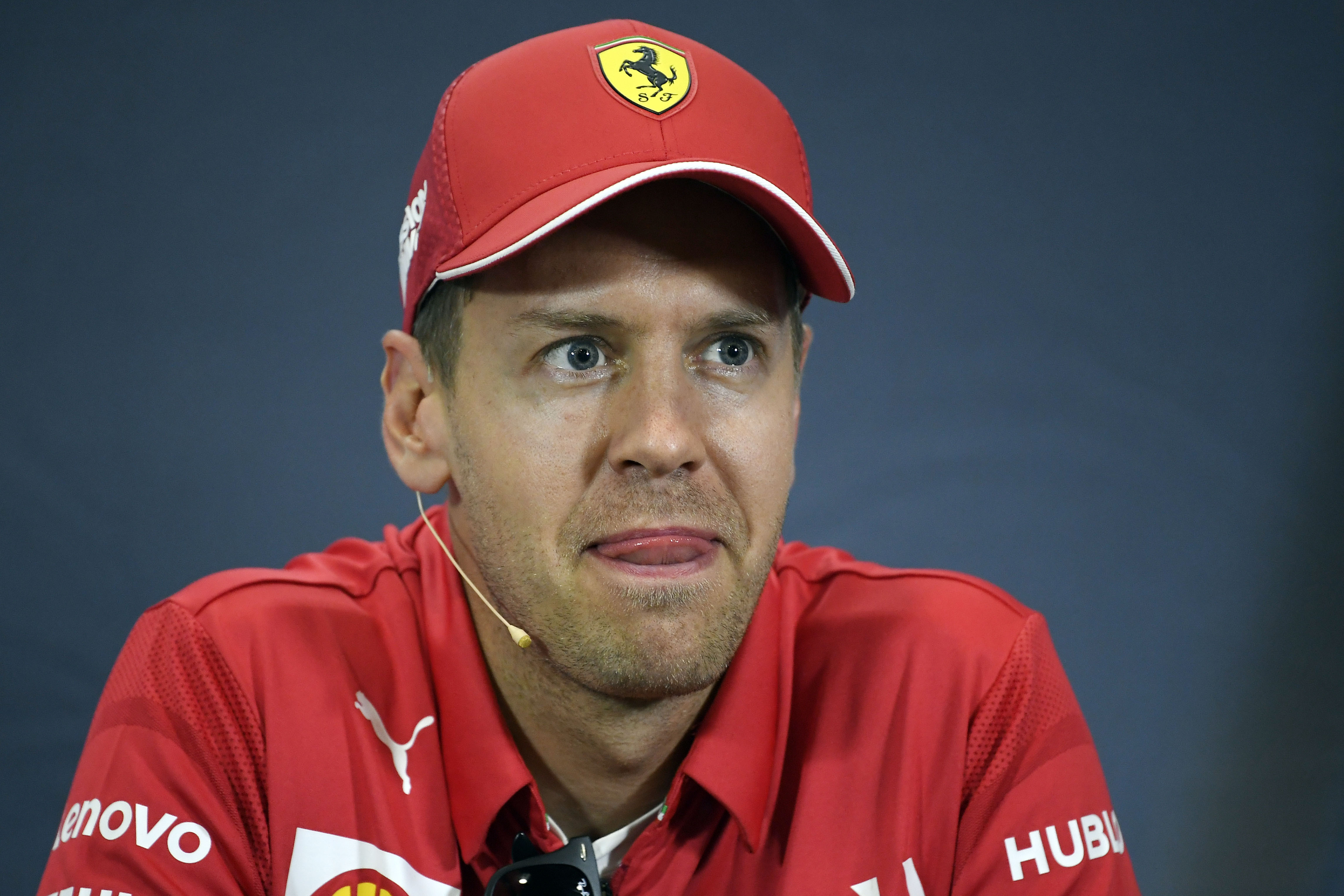 Pembakap tim Ferrari Sebastian Vettel