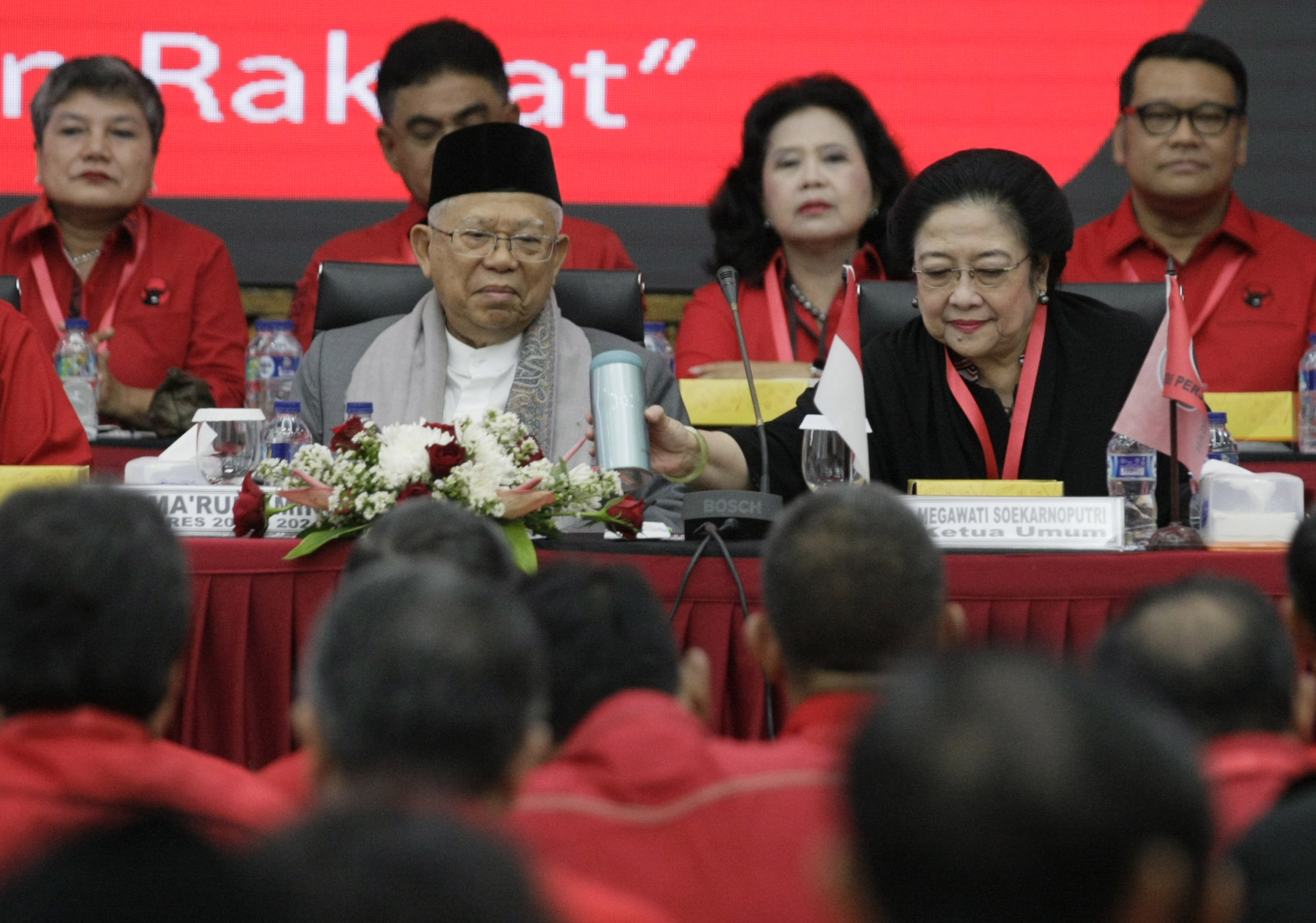 Rapat koordinasi Nasional (Rakornas) pemenangan Pemilu 2019 di kantor DPP PDI Perjuangan, Menteng, Jakarta Pusat, Sabtu (1/9)