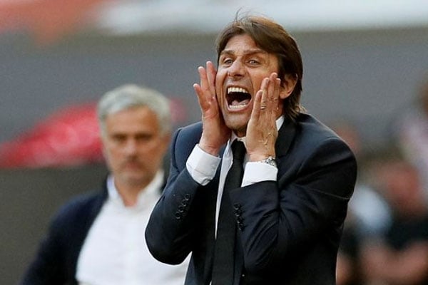 Antonio Conte saat masih melatih Chelsea di final Piala FA melawan Manchester United di Wembley Stadium, London, Inggris pada 19 Mei 2018. 