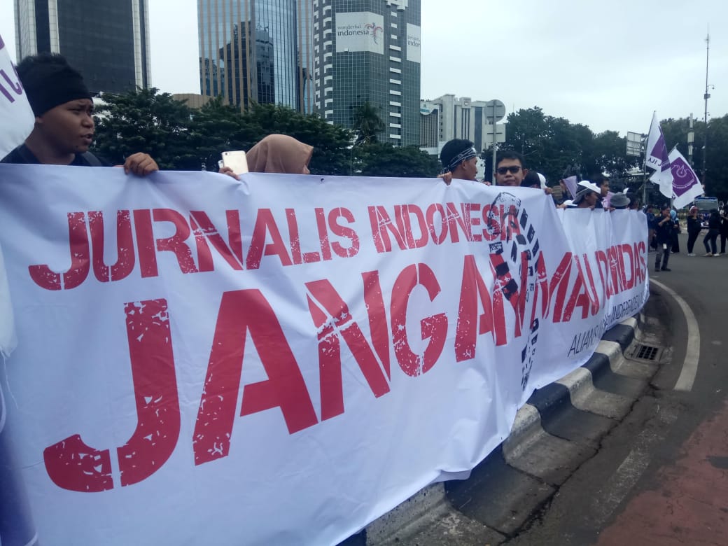 AJI di aksi hari buruh