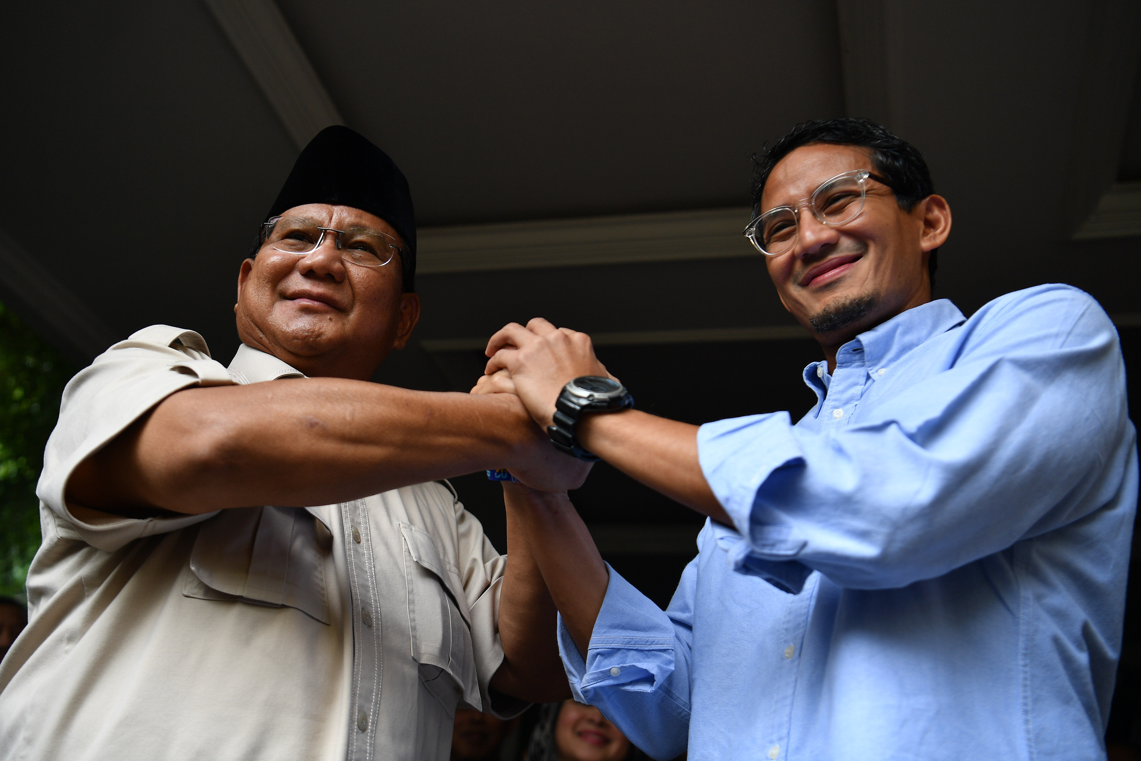 Calon Presiden dan Calon Wakil Presiden nomor urut 02 Prabowo Subianto (kiri) dan Sandiaga Uno.