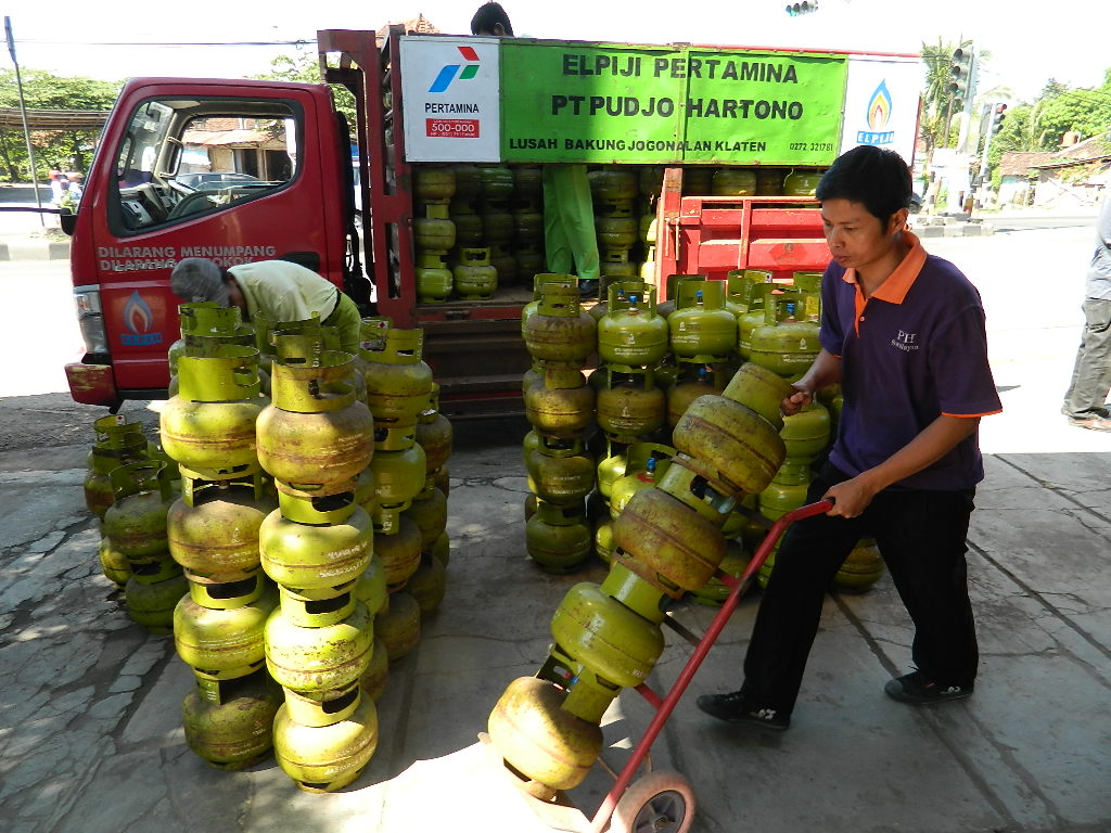 Penyaluran LPG 3 kilogram di Klaten.