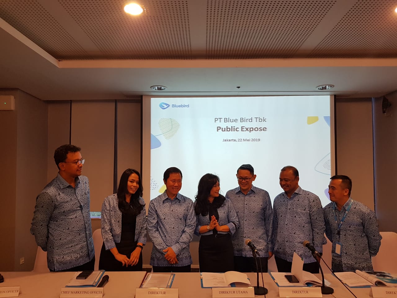 PT Blue Bird Tbk Gelar Public Expose di Gedung Bursa Efek Indonesia, Jakarta, Rabu (22/5).