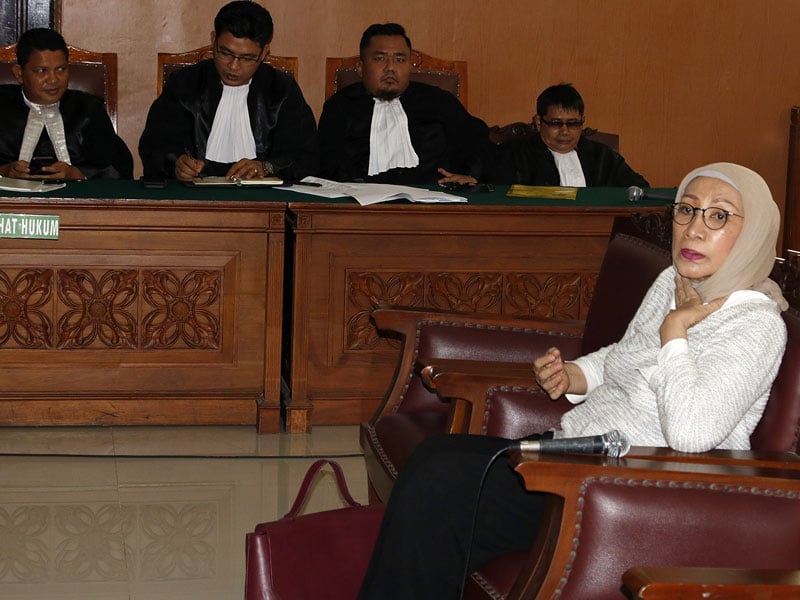 Terdakwa kasus dugaan penyebaran berita bohong, Ratna Sarumpaet, menjalani sidang lanjutan di PN Jaksel, kemarin.