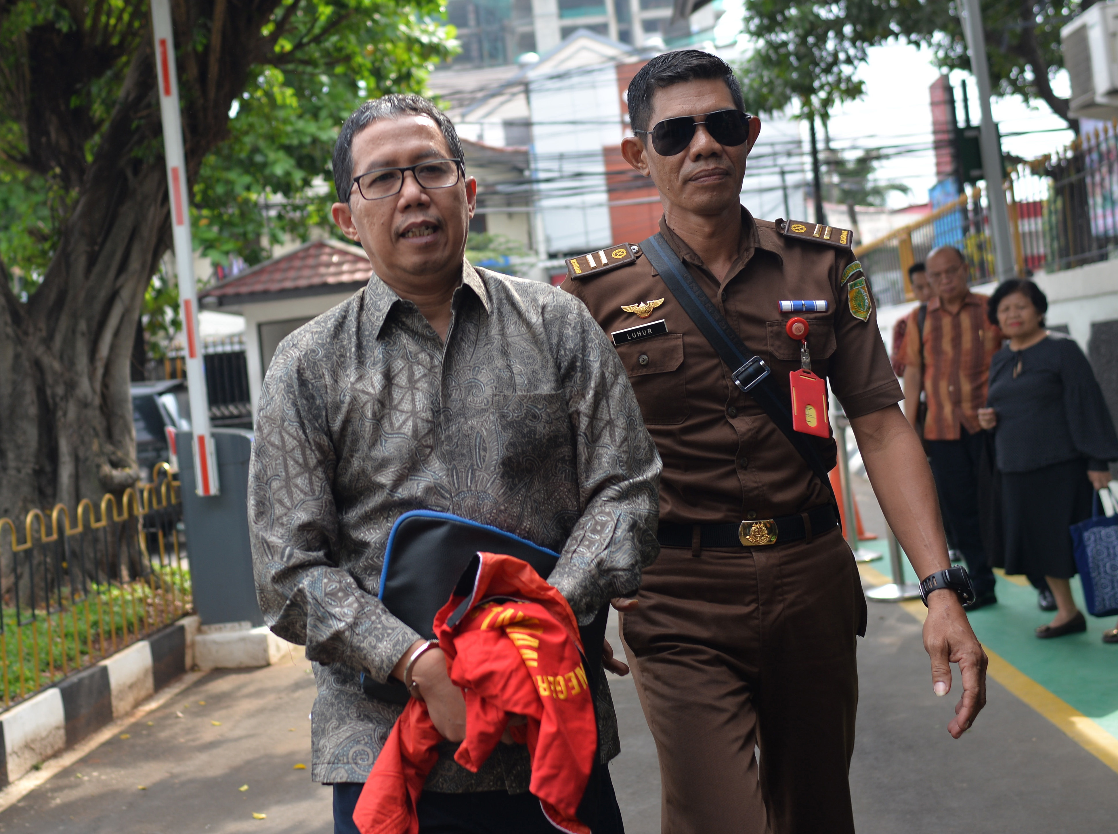 Mantan Plt Ketum PSSi Joko Driyono saat menjalnai sidang 