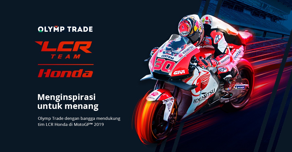 Platform trading Olymp Trade resmi mensponsori tim LCR Honda di MotoGP