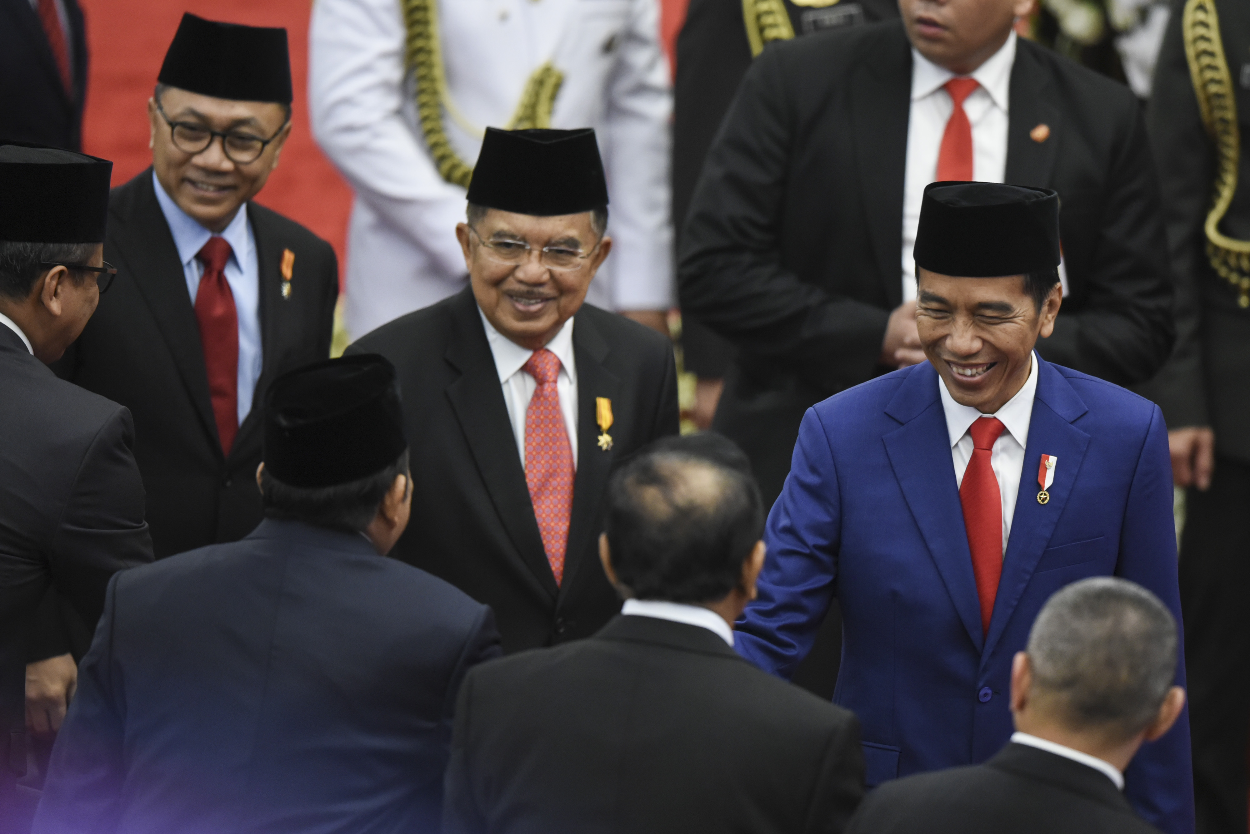 Presiden Joko Widodo, Wapres Jusuf Kalla, dan Ketua MPR Zulkifli Hasan, dalam acara MPR, beberapa waktu lalu. 