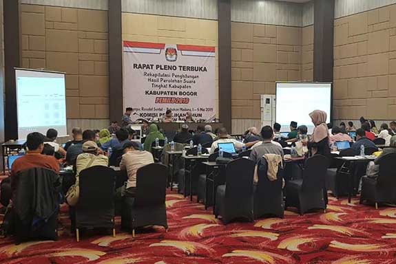  Rekapitulasi Hasil Suara Pemilihan Legislatif 2019 tingkat Kabupaten Bogor hingga Sabtu (4/5) malam