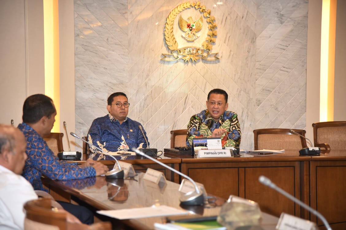 Ketua DPR bambangf Soesatyo saat memimpin rapat konsultasi pimpinan DPR