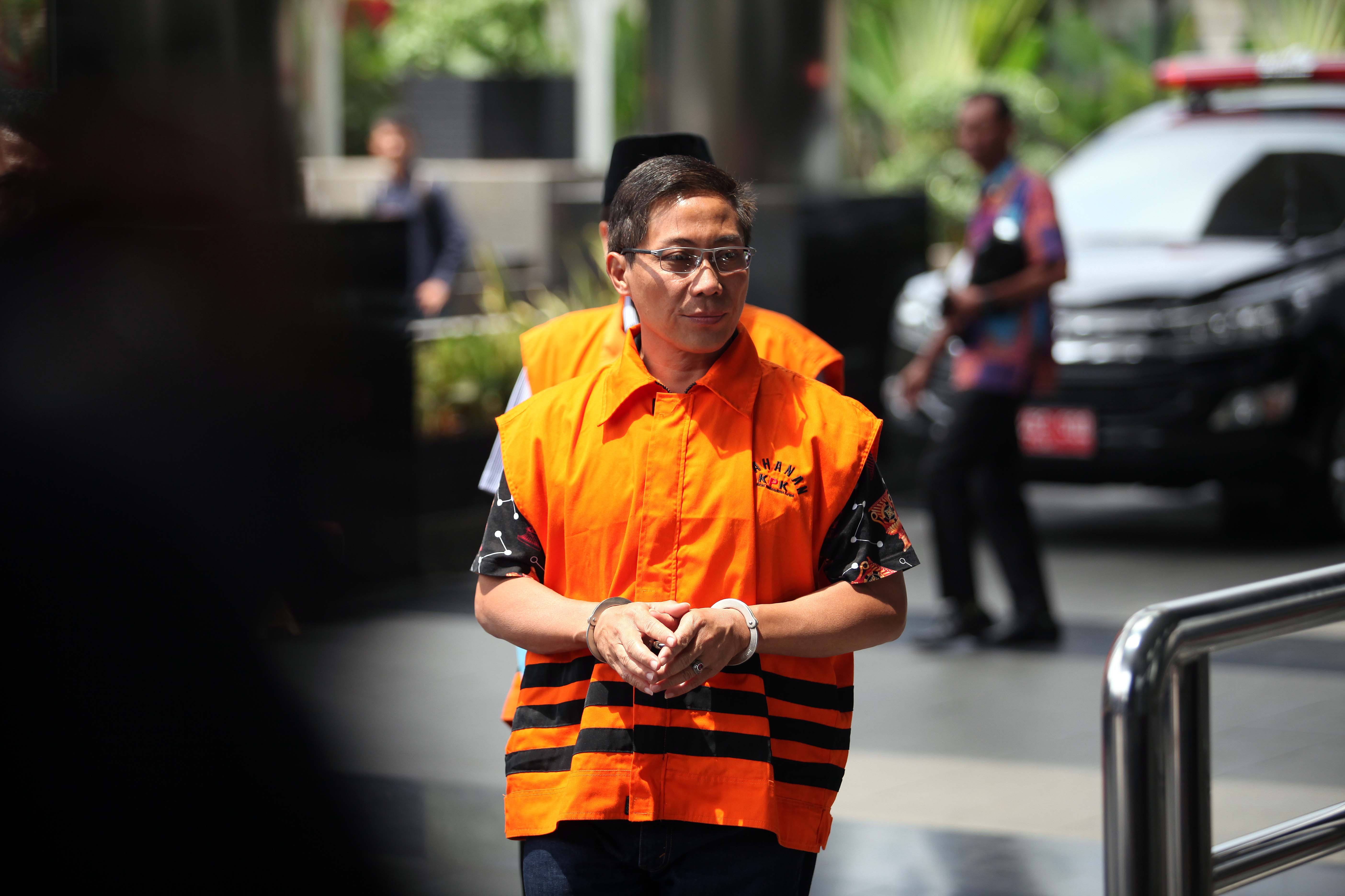 Sunjaya Purwadisastra saat pemeriksaan di KPK, beberapa waktu lalu. 