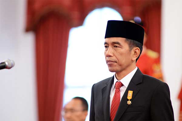  Presiden Joko Widodo di Istana Negara, Jakarta, Rabu (12/8). 