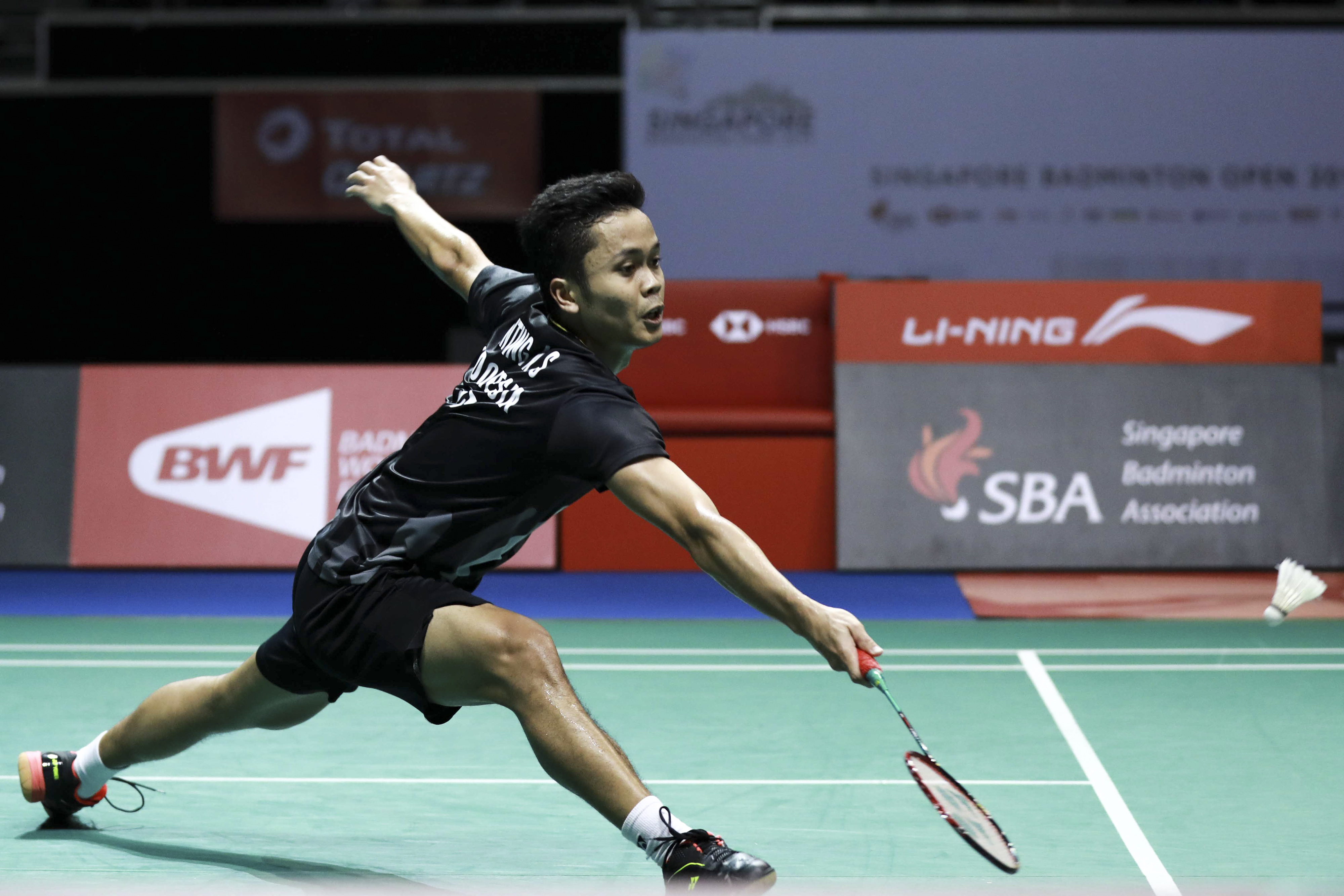  Pebulu tangkis Indonesia Anthony Sinisuka Ginting