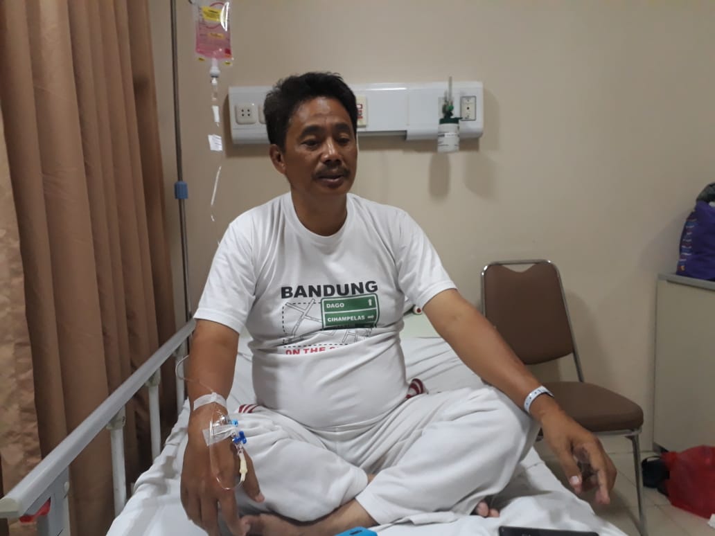 Saksi Partai NasDem, Minarno dikeroyok oleh Ketua DPC PDIP dan teman-temannya, Minggu (12/5). 