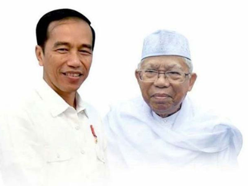 Capres dan cawapres nomor urut 01 Jokowi dan KH Ma'aruf Amin