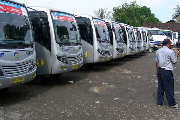 Sebanyak 10 unit amada bus Damri baru untuk melayani rute Bandara Internasional Lombok (BIL) diresmikan operasionalnya pada Rabu (4/4)