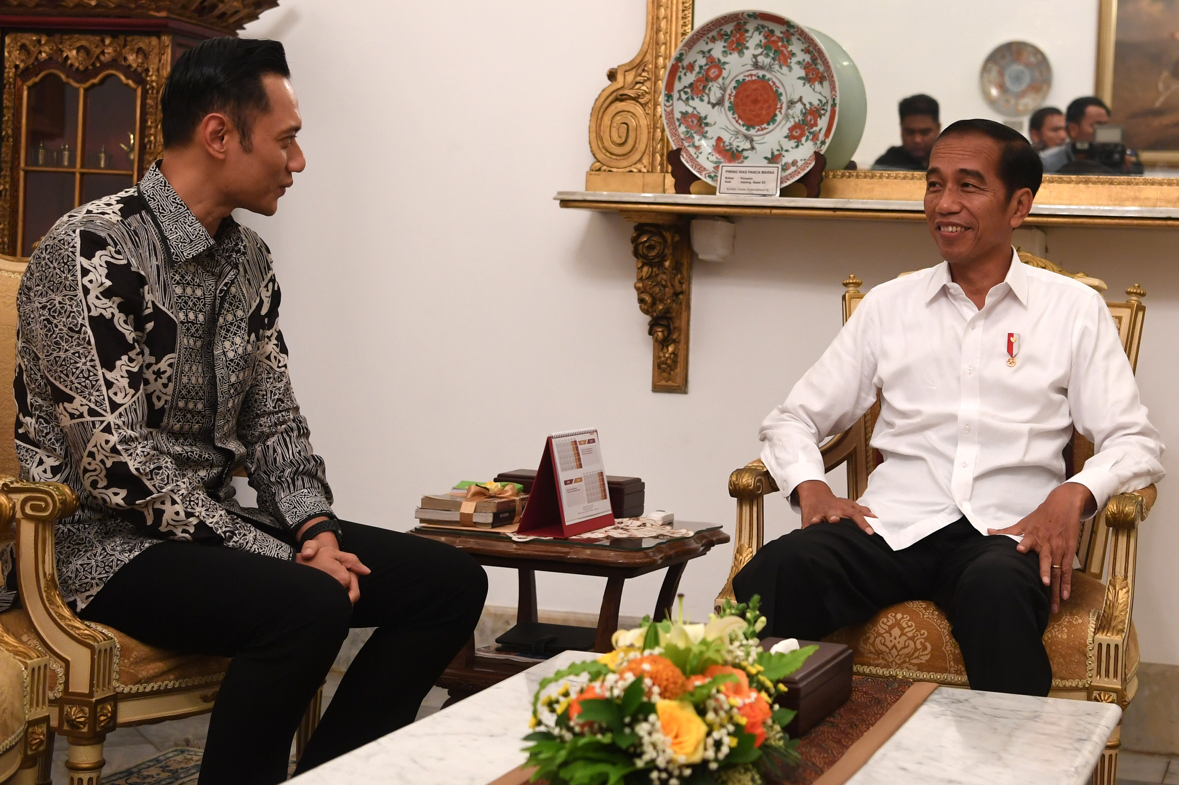 pertemuan Jokowi-AHY selepas pengumuman hasil Pemilu 2019