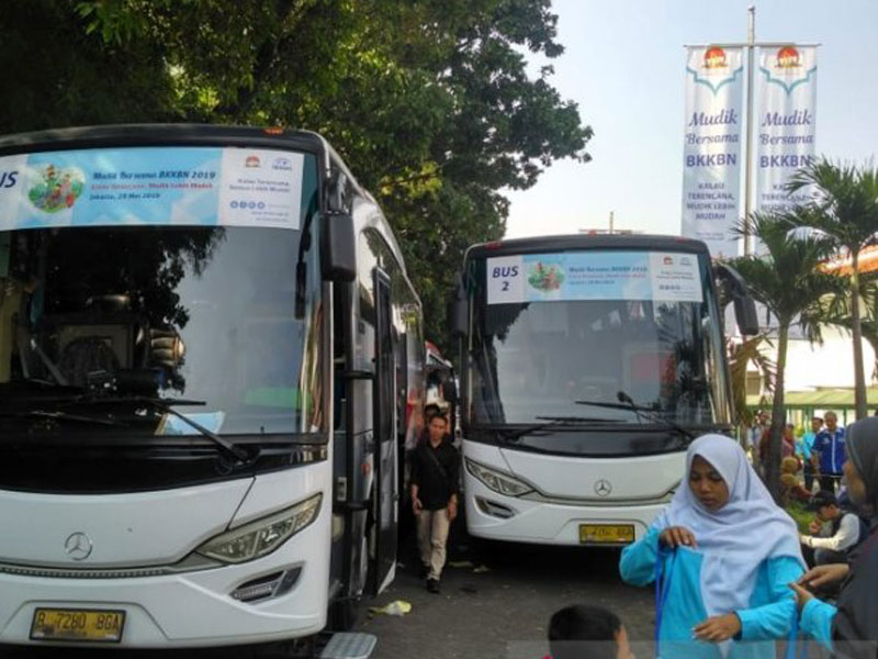 Persiapan mudik gratis di BKKBN.