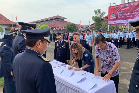 HUT Pemasyarakatan yang dipusatkan di Lapas Pemuda Kelas IIA Tangerang dan MOU kerja sama antarlapas disaksikan langsung Shelda Vaizha