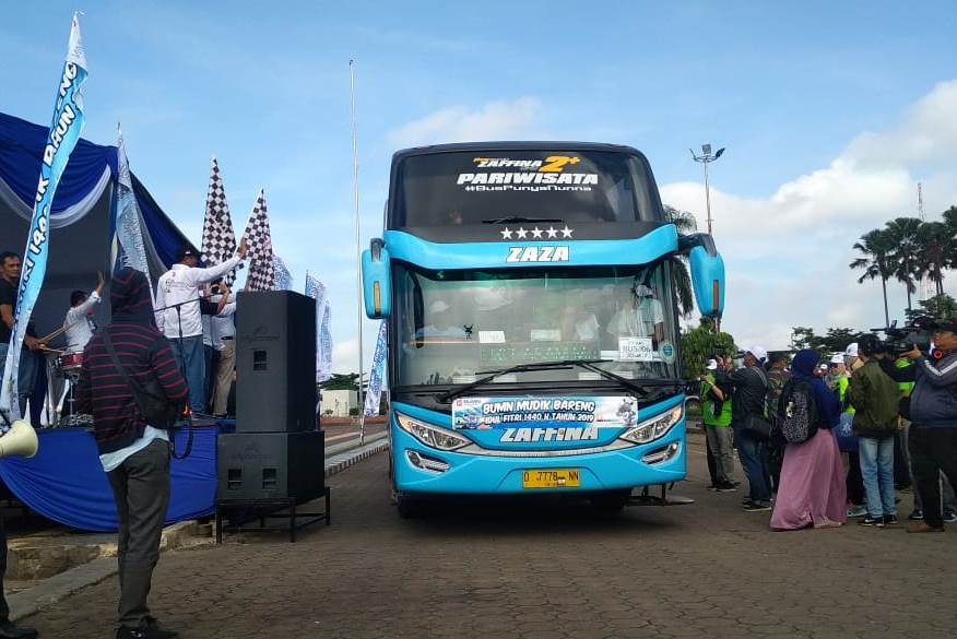 Mudik Bareng BUMN 2019 ini menggunakan moda transportasi bus ke sejumlah provinsi di Indonesia, seperti Sumatra Barat, Jawa Barat, dan Jawa 