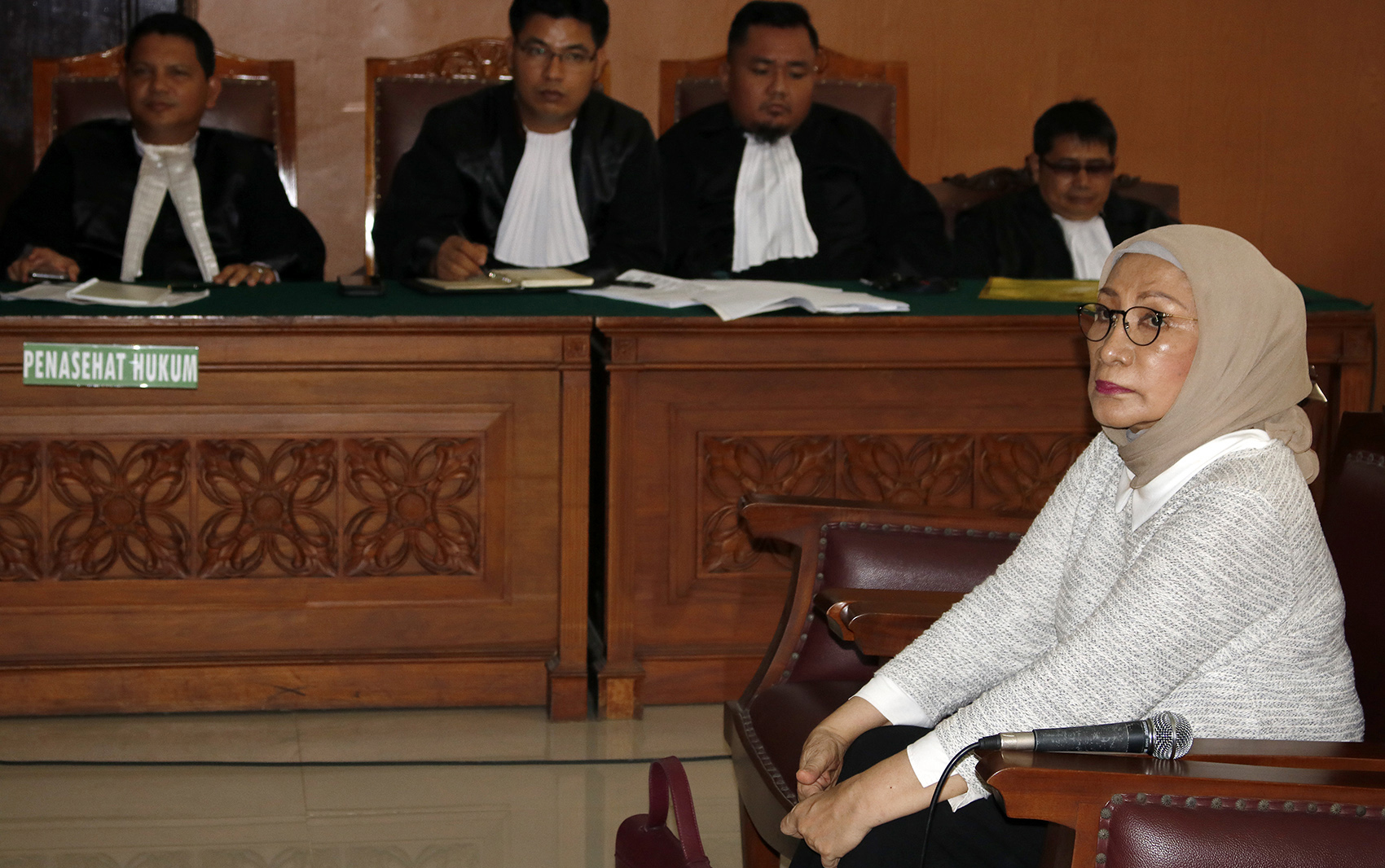 Ratna Sarumpaet saat hadir di PN Jakarta Selatan, Kamis (9/5).