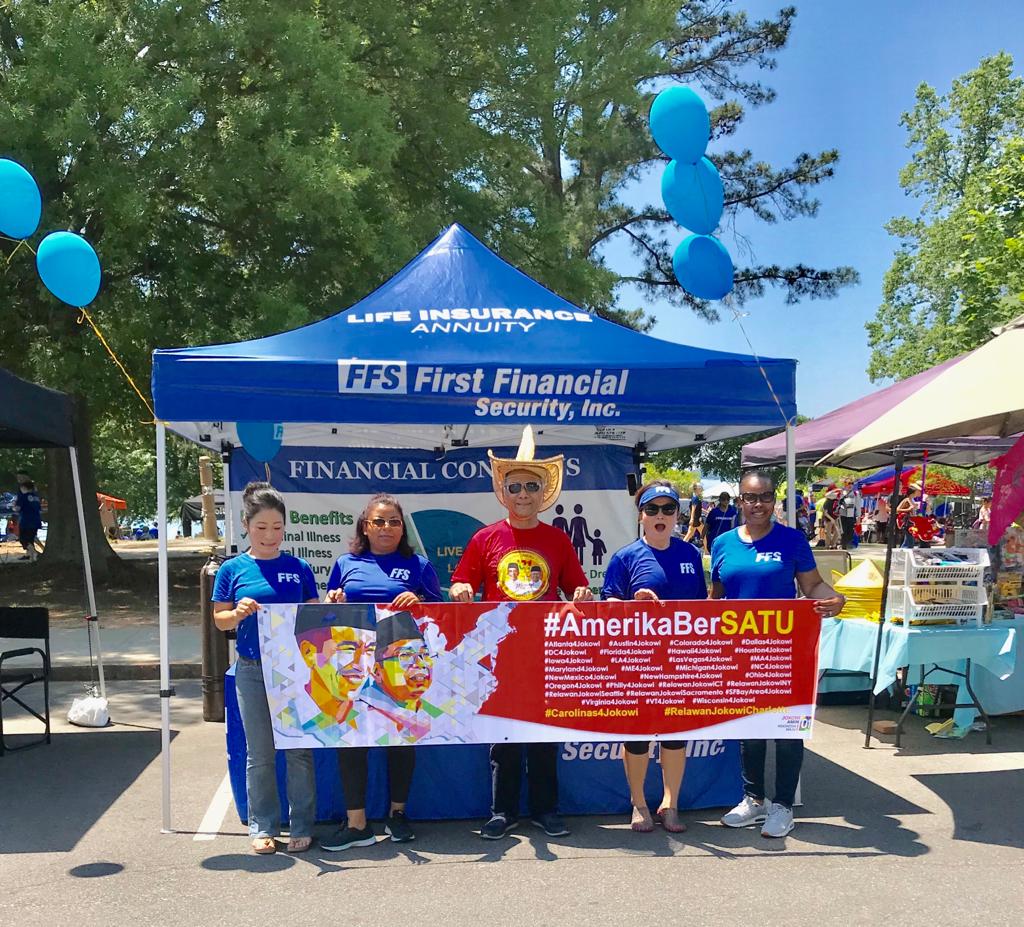 Masyarakat Indonesia di AS menggelar syukuran atas kemenangan Jokowi-Amin. 