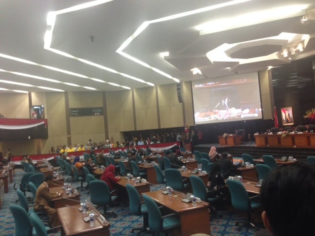 Suasana ruang sidang DPRD DKI