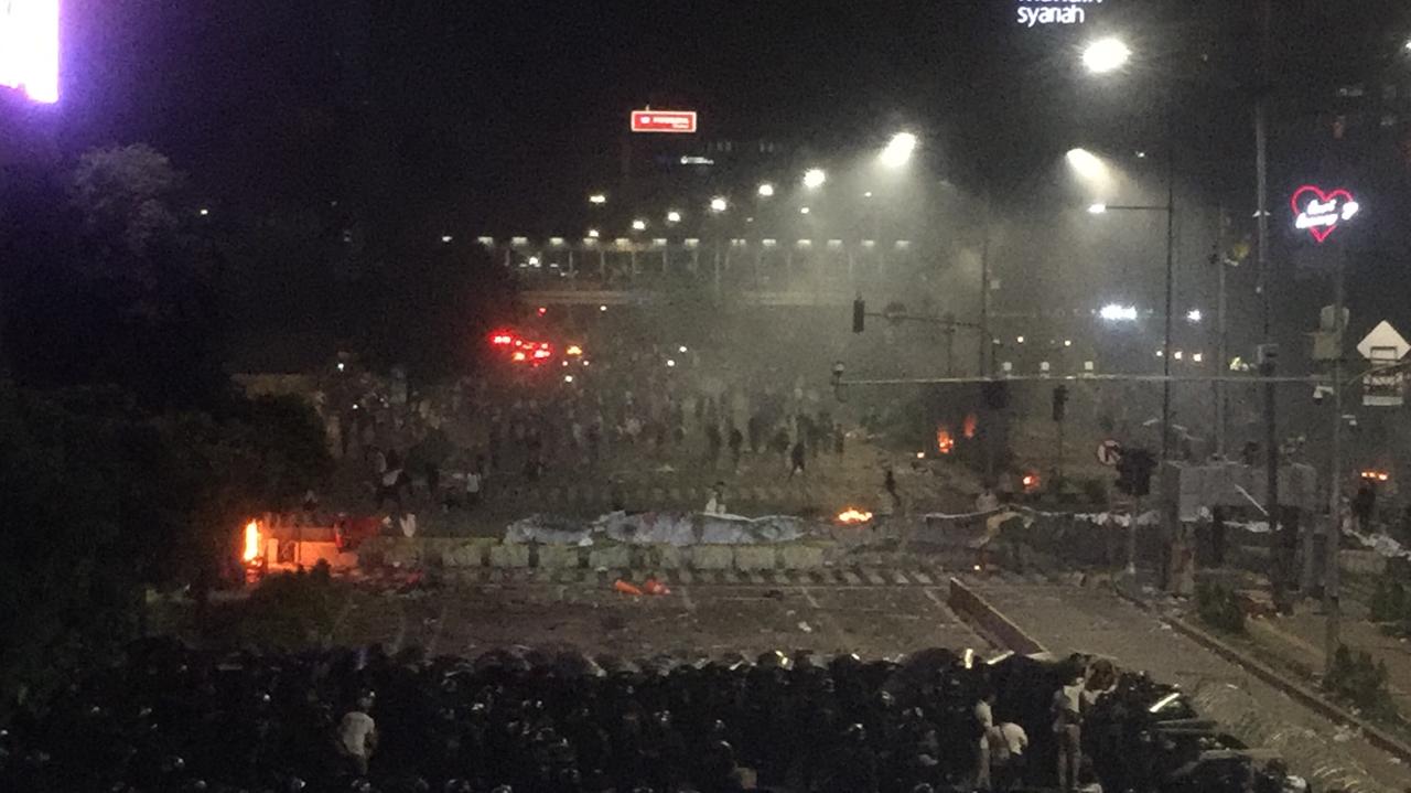 Suasan di depan gedung Bawaslu RI