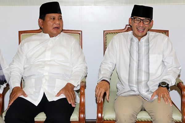 Capres dan Cawapres urut 02, Prabowo Subianto-Sandiaga Uno
