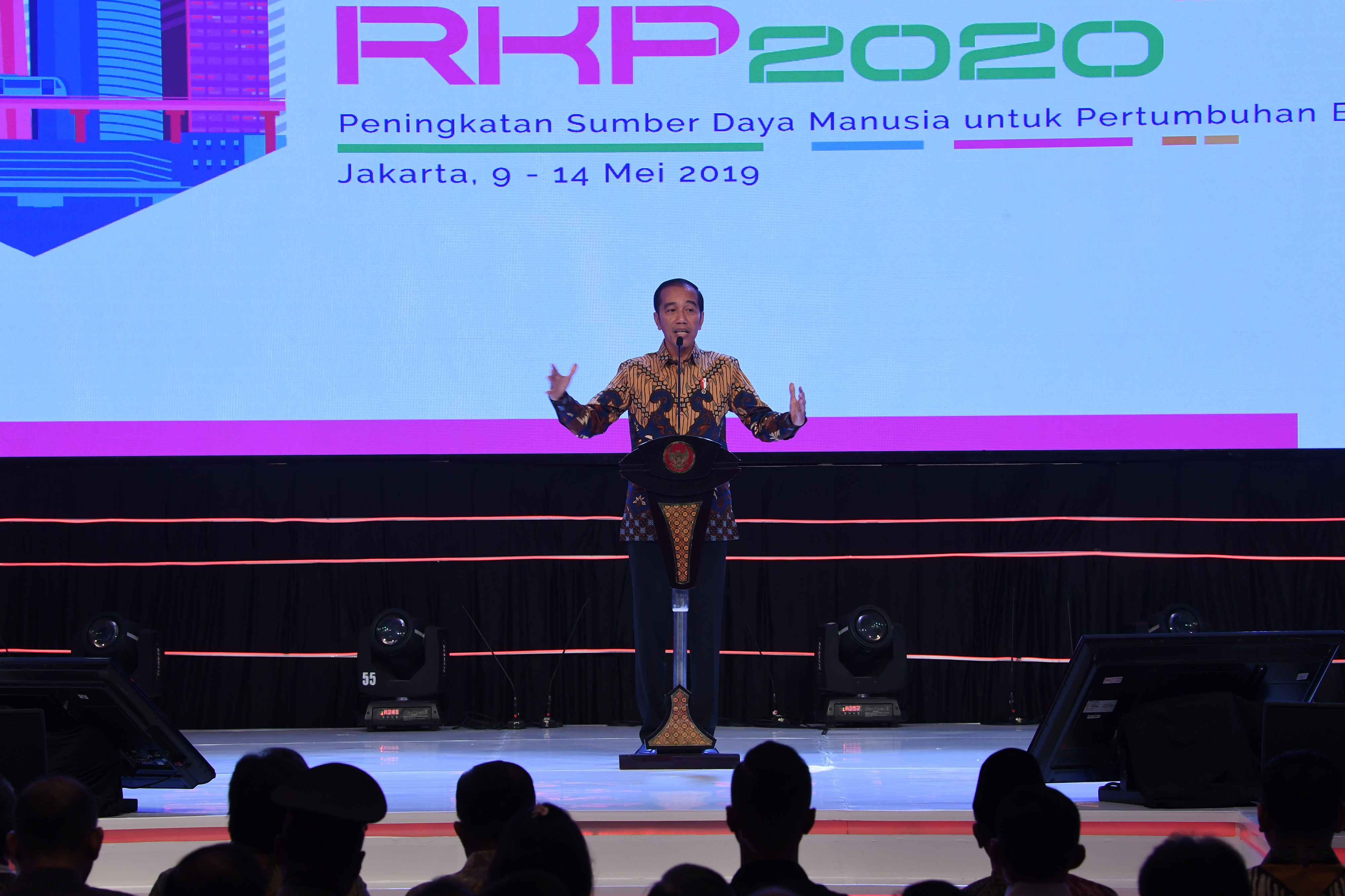 Presiden RI Joko Widodo acara Musyawarah Perencanaan Pembangunan Nasional (Musrenbangnas) 2019 di Jakarta, Kamis (9/5/2019).