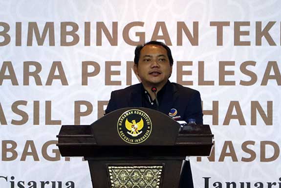 Ketua Badan Advokasi Hukum (Bahu) Partai NasDem Taufik Basari 