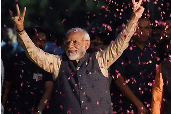 PERDANA Menteri India Narendra Modi meraih kemenangan besar dalam pemilihan umum di negaranya. 