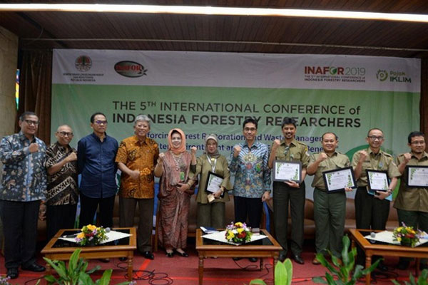 Peluncuran “5th International Conference of Indonesia Forestry Researchers (INAFOR) EXPO 2019 di Jakarta, Selasa (28/5/2019).