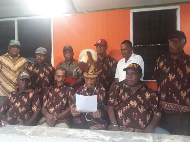 Forum Kepala Suku Asli Papua Sorong Raya Tolak People Power