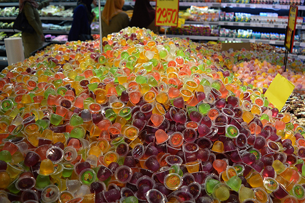 Jenis makanan di salah satu pasar swalayan