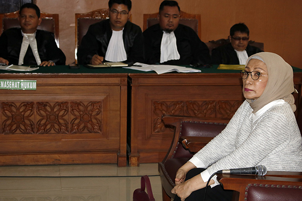 Ratna Sarumpaet sedang menjalani persidangan