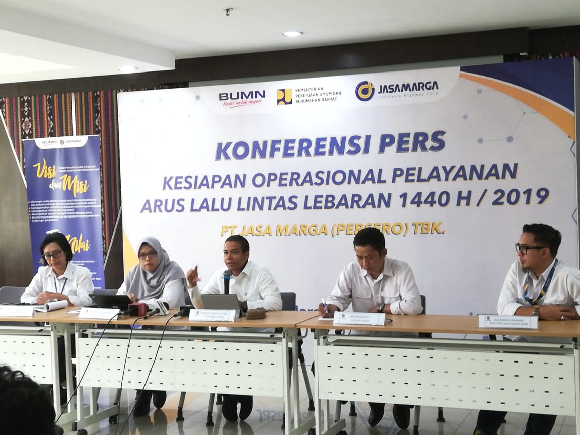 Direktur Human Capital dan Transformasi Jasa Marga, Alex Deni memaparkan tentang aplikasi Travoy.