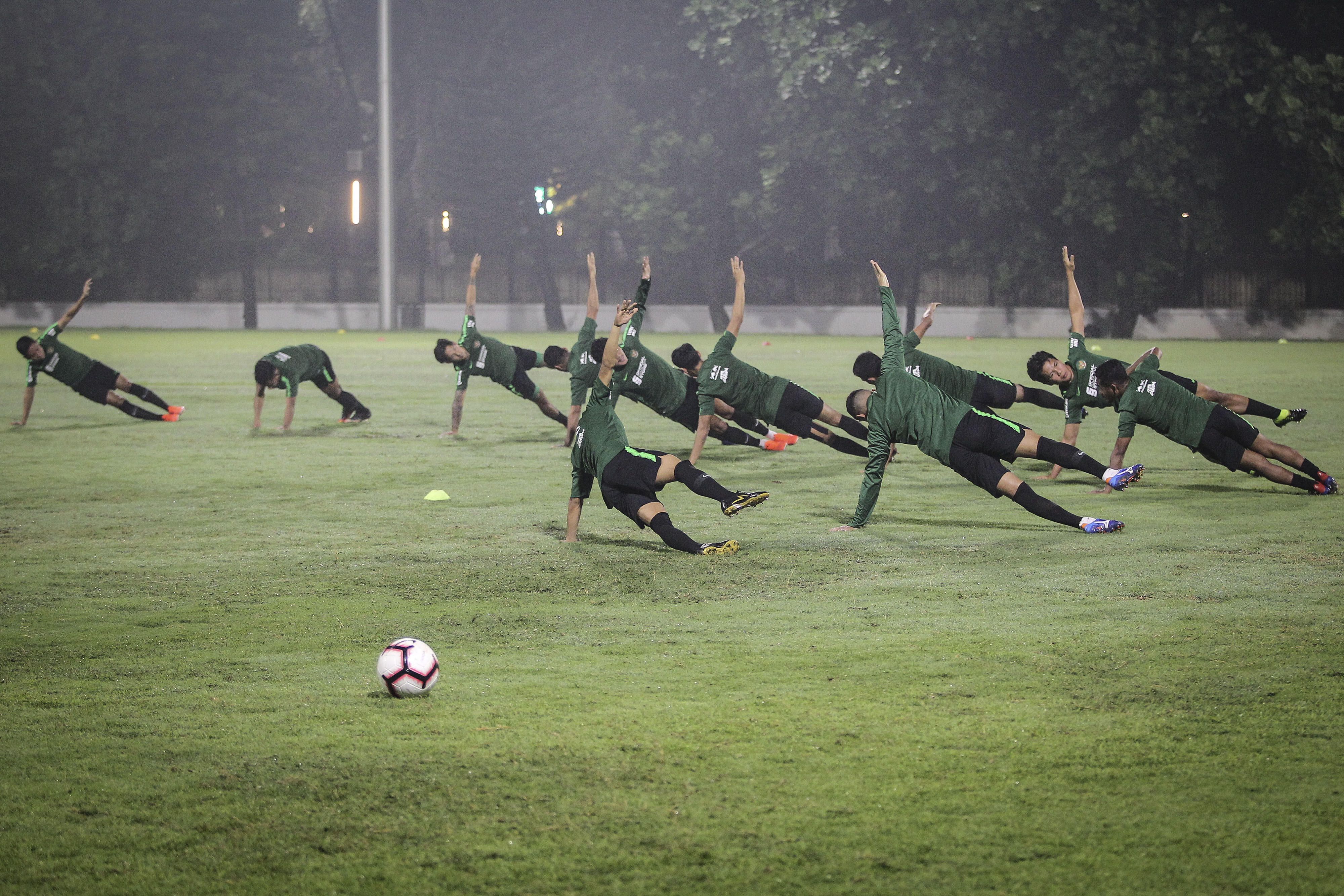 Timnas saat berlatih jelang bertandang ke Jordannia
