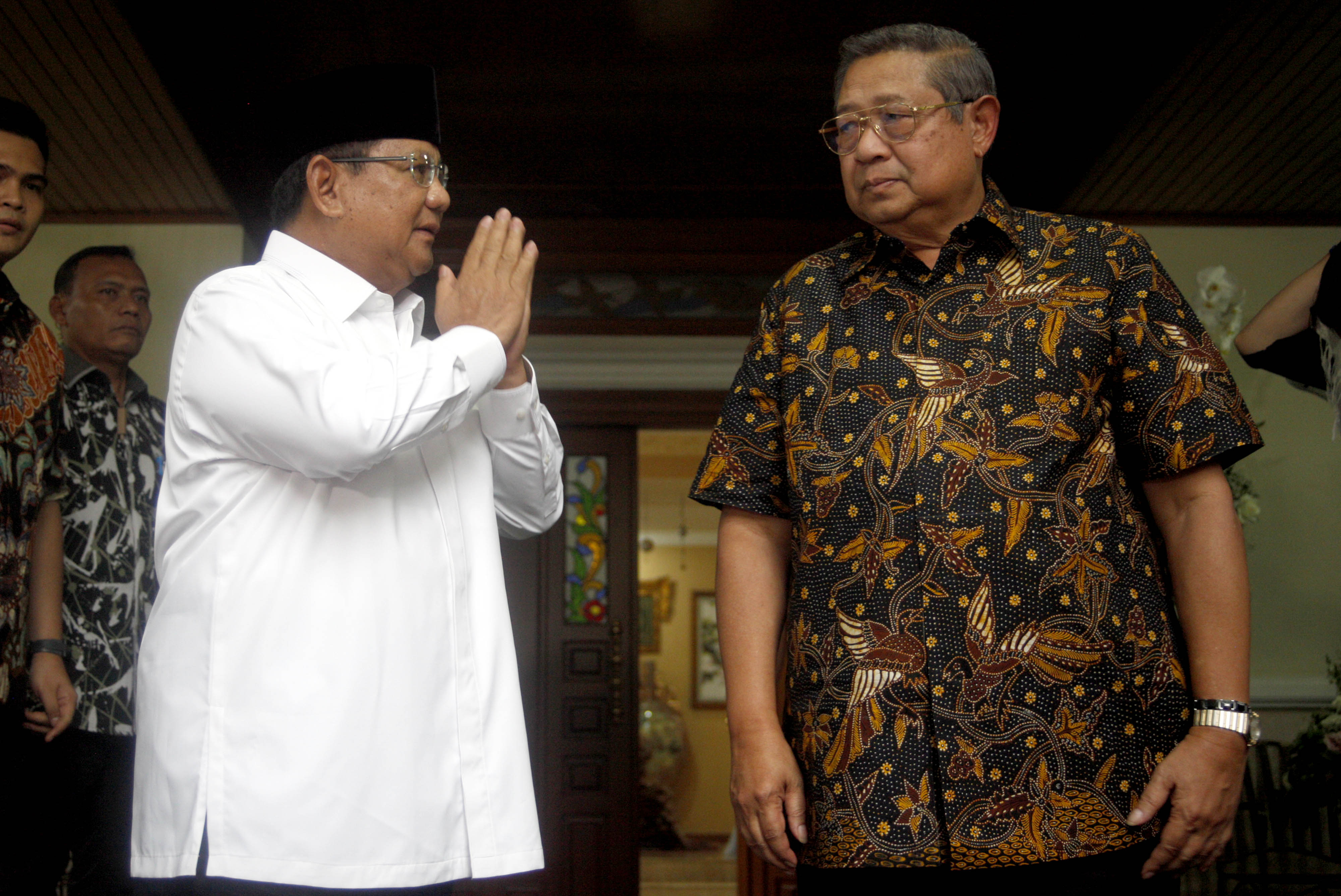 Prabowo Subianto dan mantan Presiden Susilo Bambang Yudhoyono.