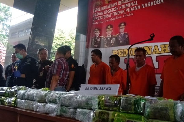  137 Kilogram Sabu Sitaan Dimusnahkan