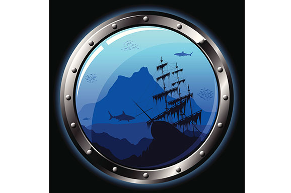 Ilustrasi kapal tenggelam