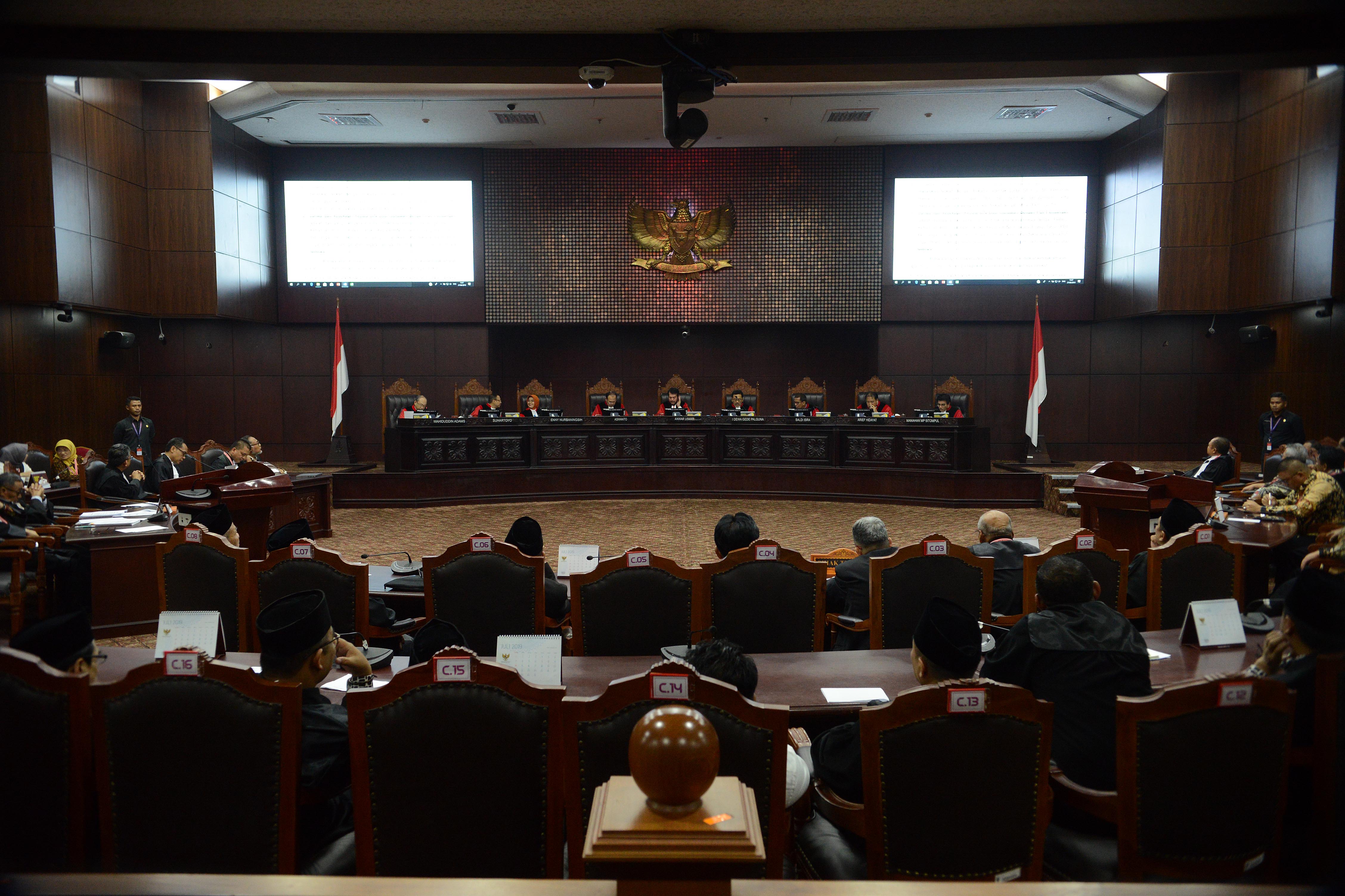 pembacaan putusan PHPU di MK