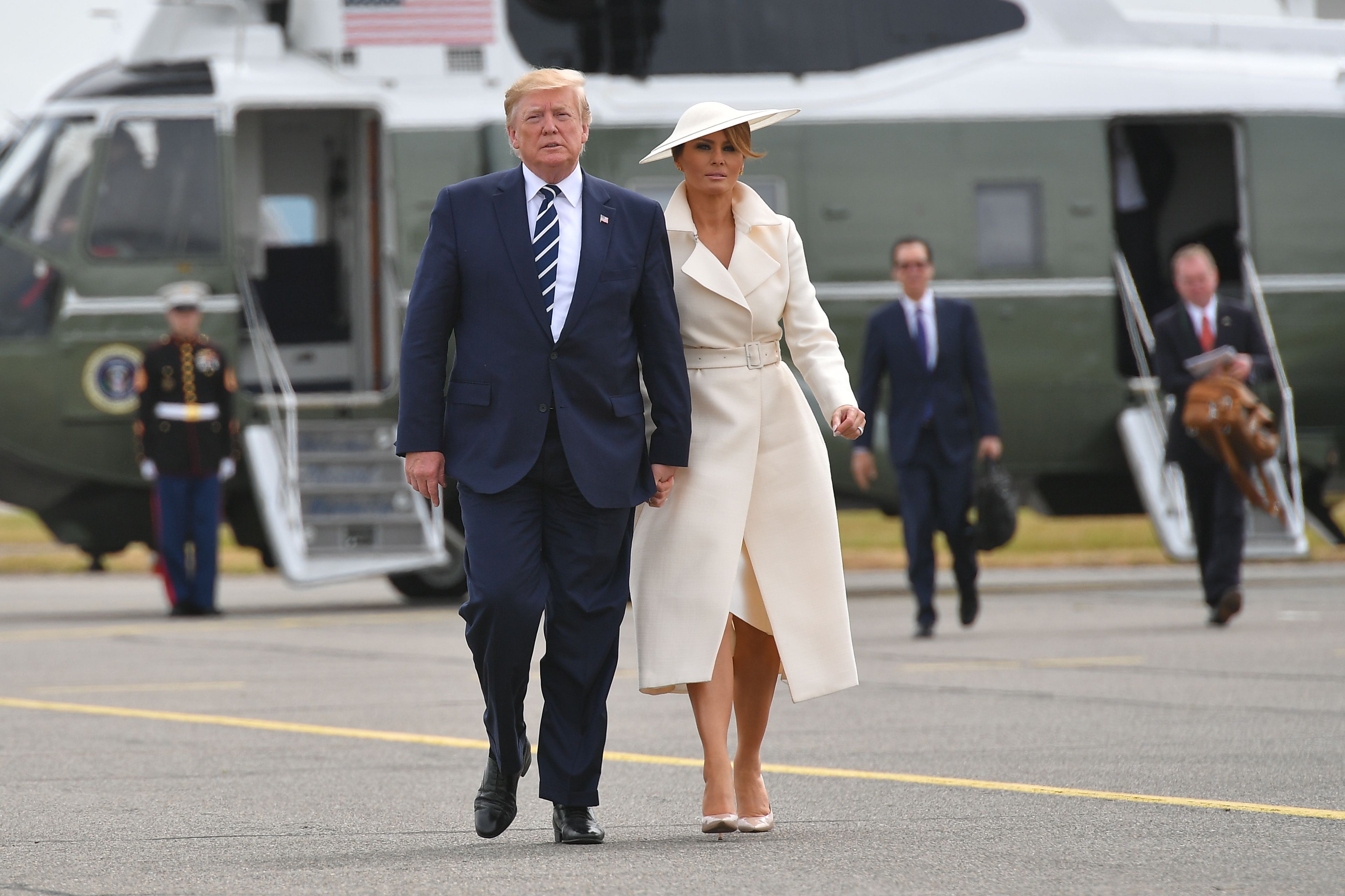 Presiden AS Donald Trump dan Ibu Negara Melania Trump