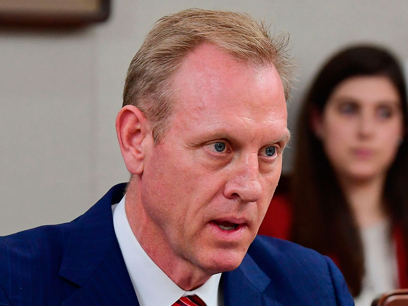 Menteri Pertahanan interim AS Patrick Shanahan .