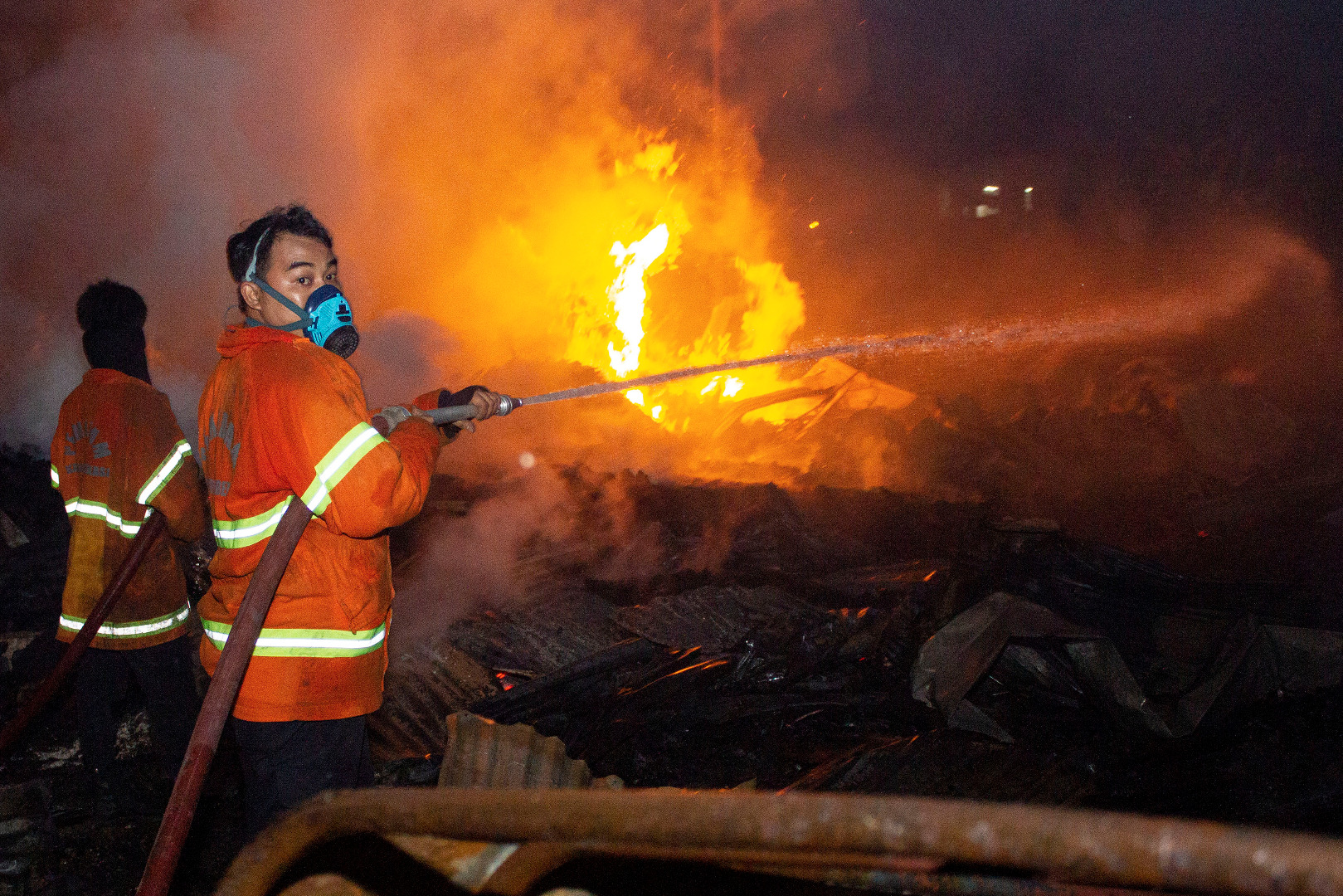 Kebakaran Pabrik Kayu Palet.