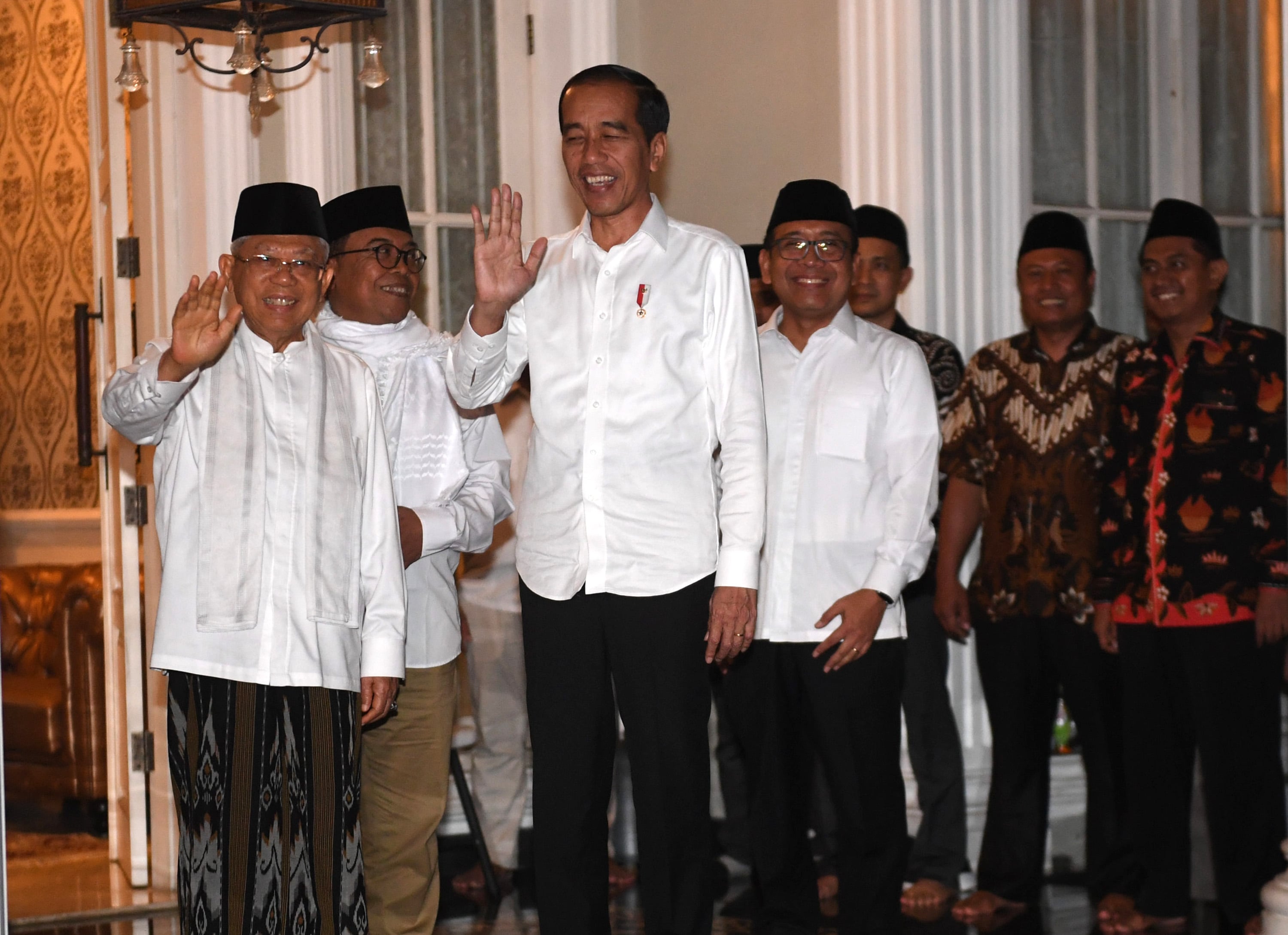 Ma'ruf Amin dan Joko Widodo, Kamis (27/6).