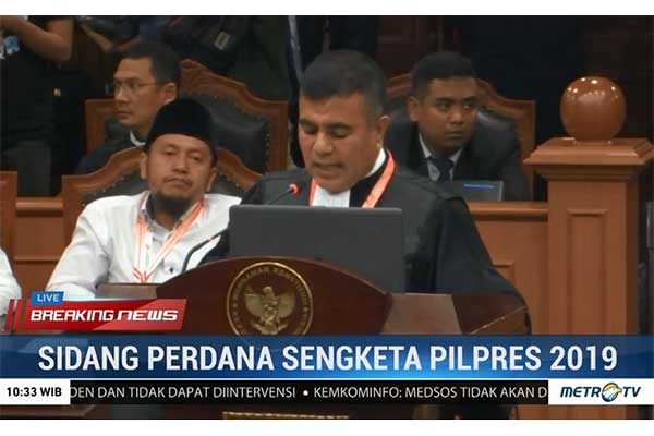 Tim kuasa hukum capres-cawapres nomor urut 02, Prabowo Subianto-Sandiaga Uno, Teuku Nasrullah.