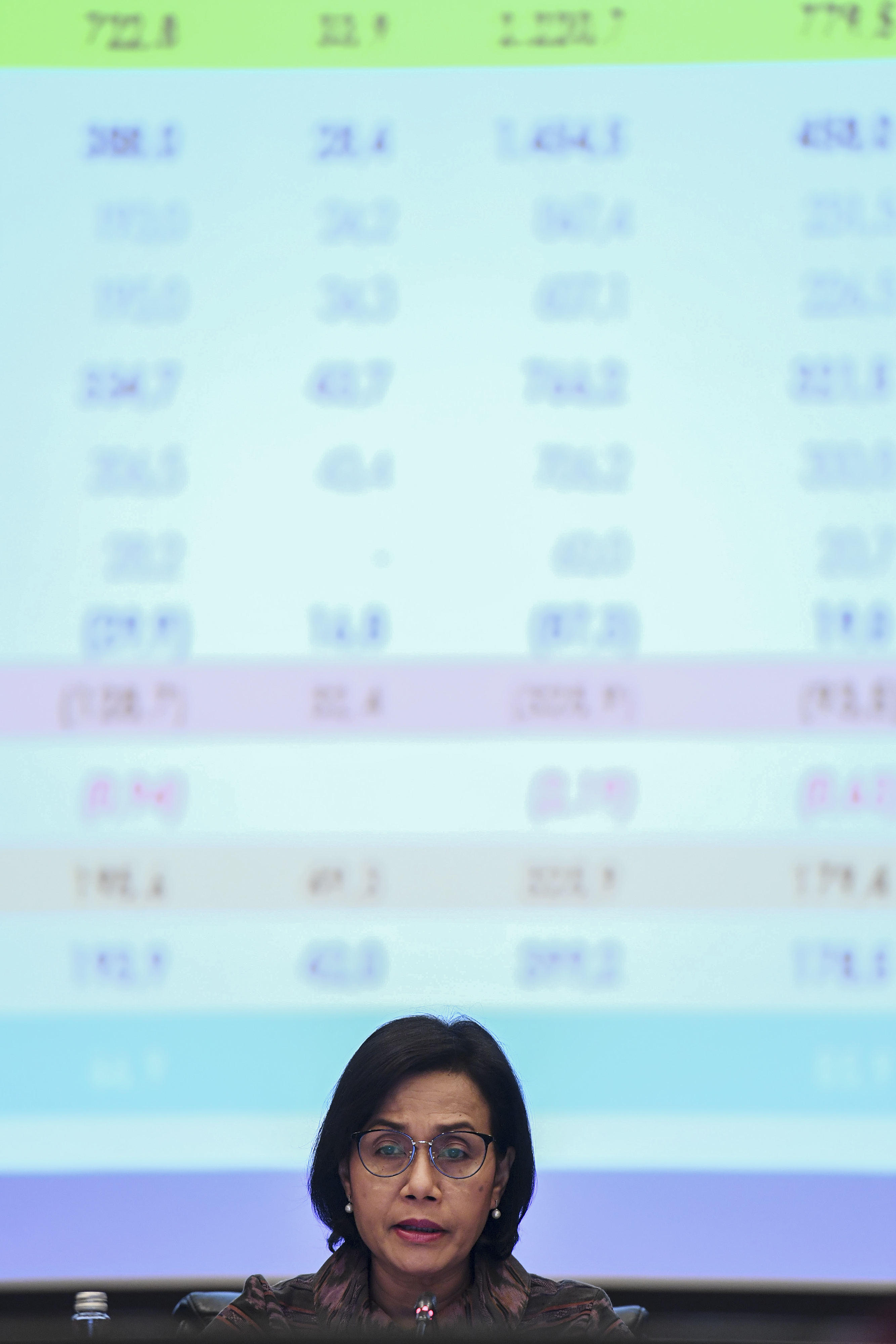 menkeu Sri Mulyani saat konferensi pers APBN KITA